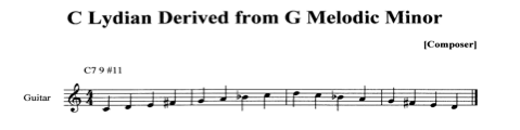 C Mixolydian Dominant derived from F Melodic Minor.jpg